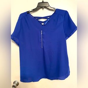 APT 9 Zipper Front Blouse